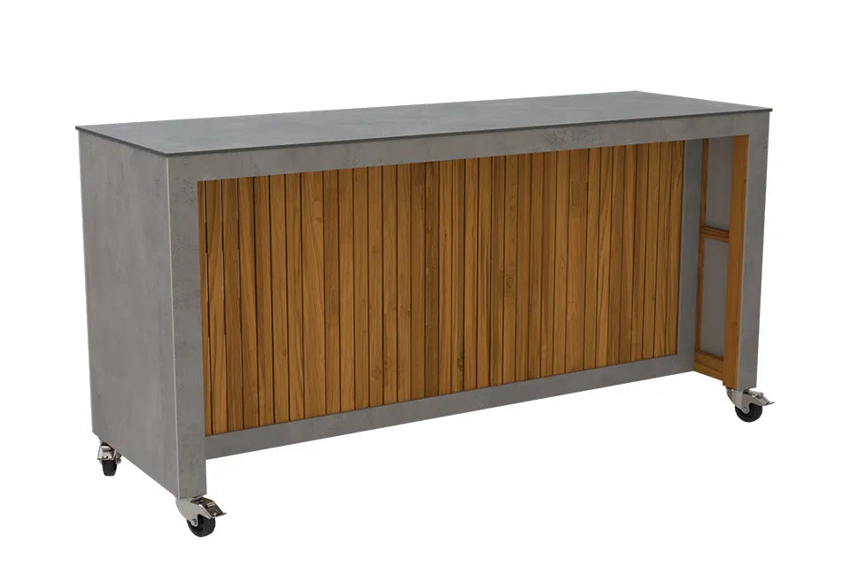 Passion Grills | Kerafina Outdoor-Kücheninsel mit Rollen | 180 x 60 cm