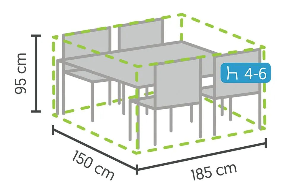 Winza | Schutzhülle Gartenmöbel Premium 185 x 150 x 95 cm