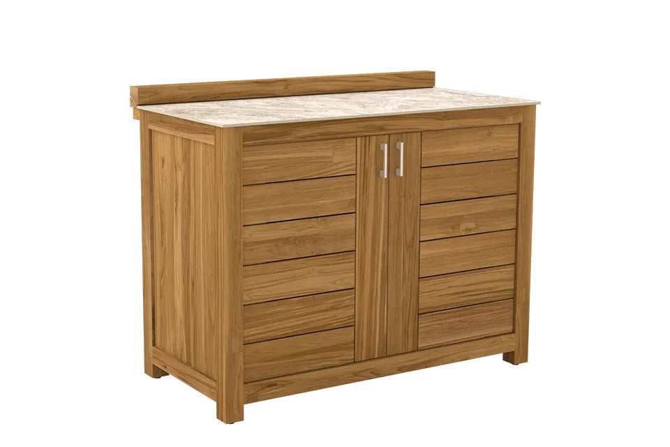 Passion Grills | Milano Outdoor Küchenschrank 2-türig | 120 x 63 cm | Albastro Cream