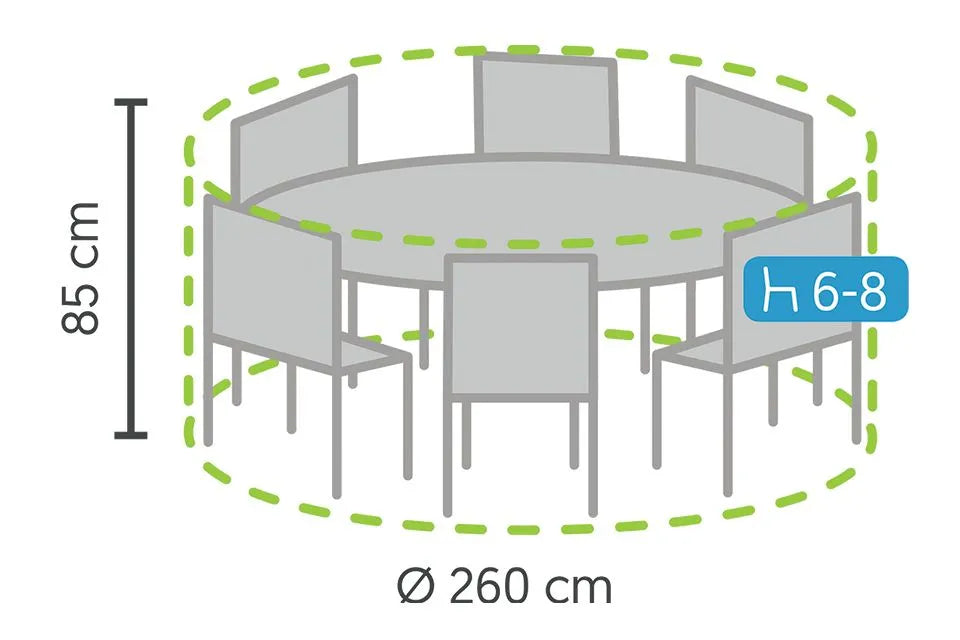 Winza | Gartenmöbelabdeckung Premium Ø260 x 85 cm