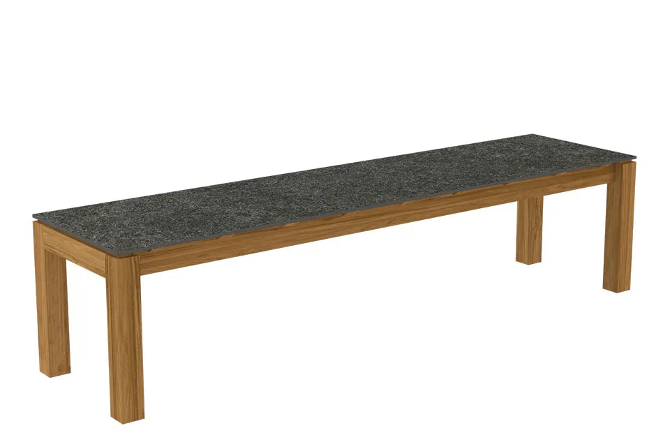 Passion Grills | Außenküchenmodul Milano | Schwebende Gartenbank 180 x 45 cm | Belgium Dark Grey