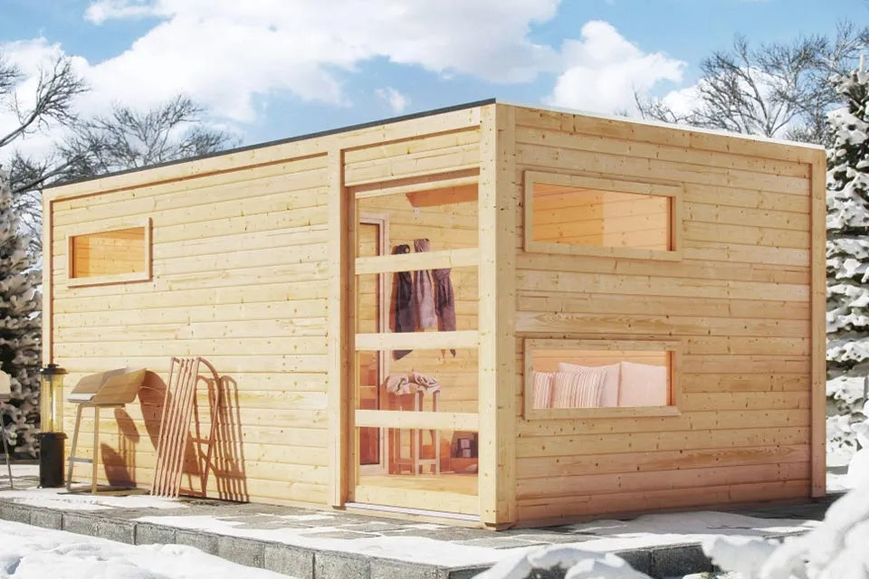 Karibu | Hygge Außensauna | Ofen 9 kW Externe Steuerung