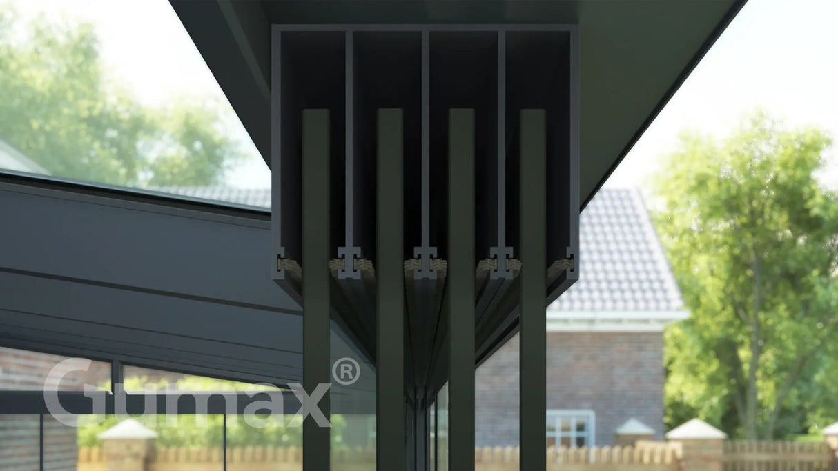 Tuinmaximaal | Glasschiebewand 3920 mm - 4 Schienen