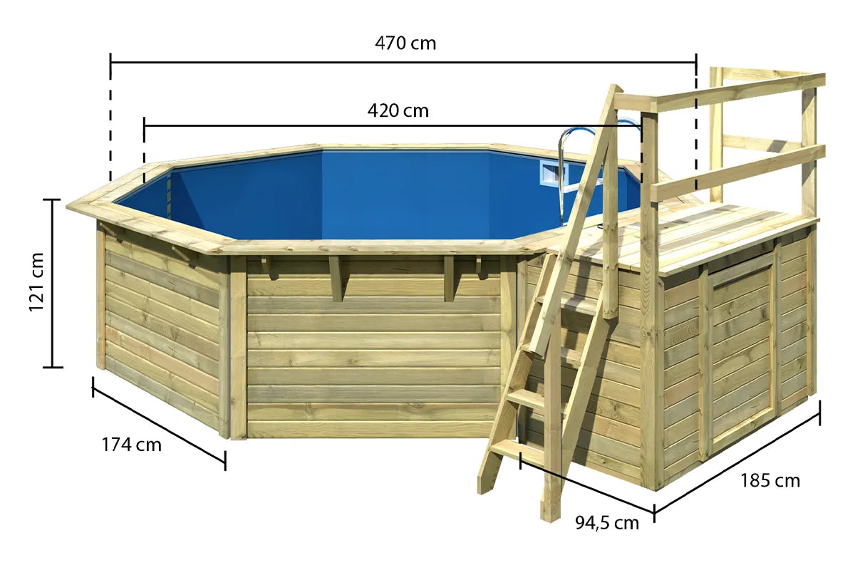 Karibu | Schwimmbecken X2 mit Terrasse