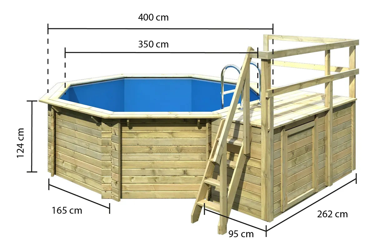 Karibu | Schwimmbecken Modell 1 mit Filterpaket | Variante C