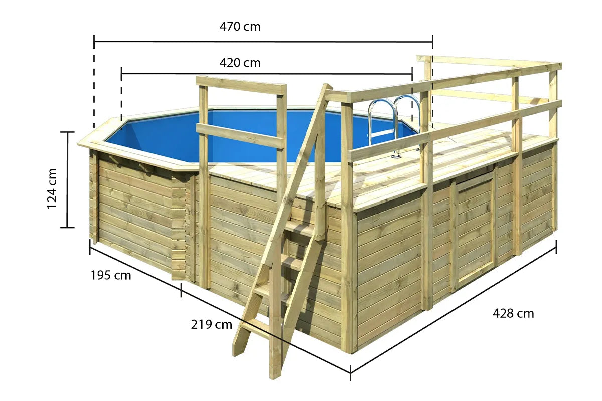 Karibu | Pool Modell 2 mit Filterpaket | Variante D