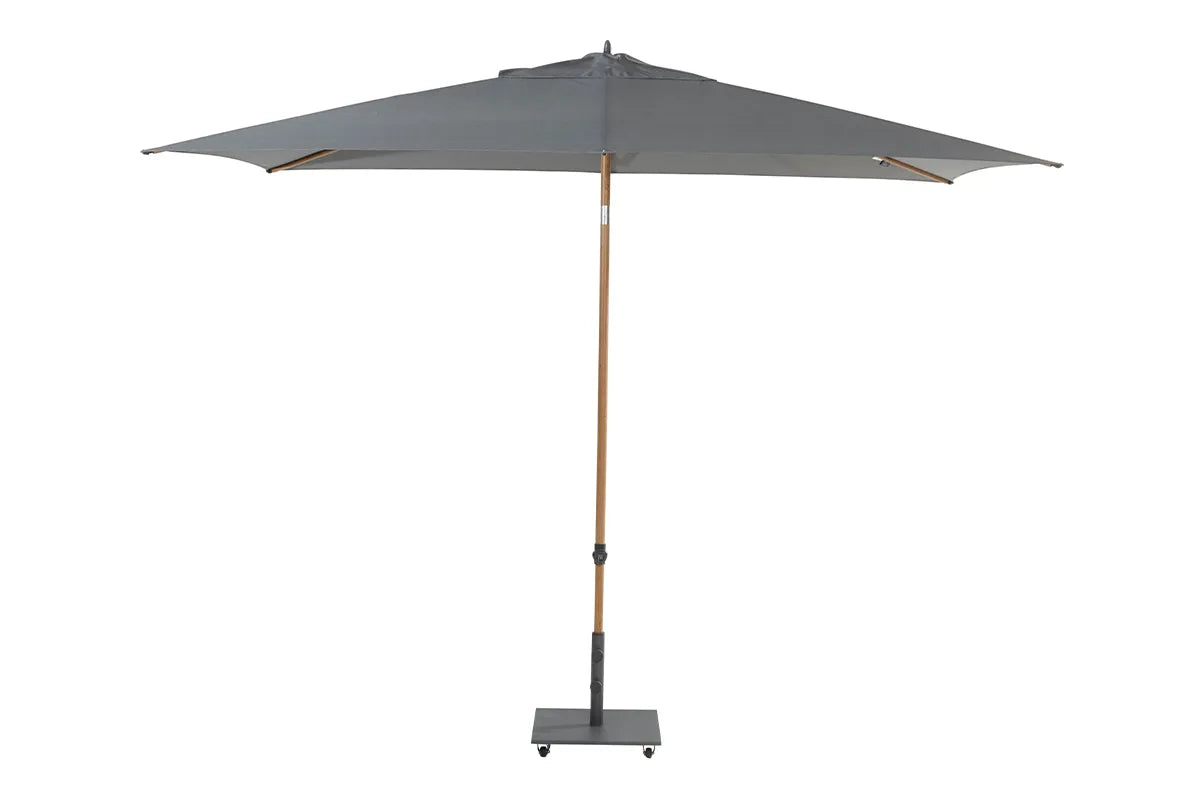 4 Seasons Outdoor | Azzurro Sonnenschirm 200 x 300 cm | Holzoptik-Anthrazit
