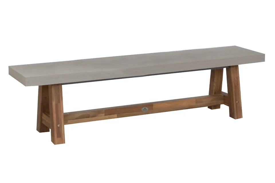 Fonteyn | Monda Gartenbank 180 x 40 cm | Betonoptik/Akazie