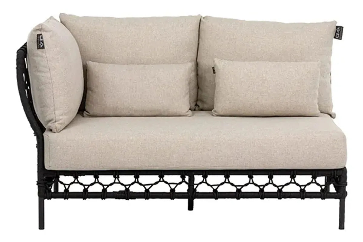 Apple Bee | Pure Loungesofa 2-Sitzer Rechts | Black Grey