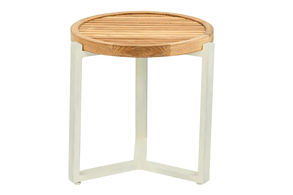 Apple Bee | Monaco Couchtisch Ø45 x 48(h) cm | Oyster-Teak