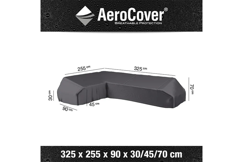 Platinum AeroCover | Loungeset Schutzhülle 325 x 255 x 90 x 30-45-70(h) | L-Form Links