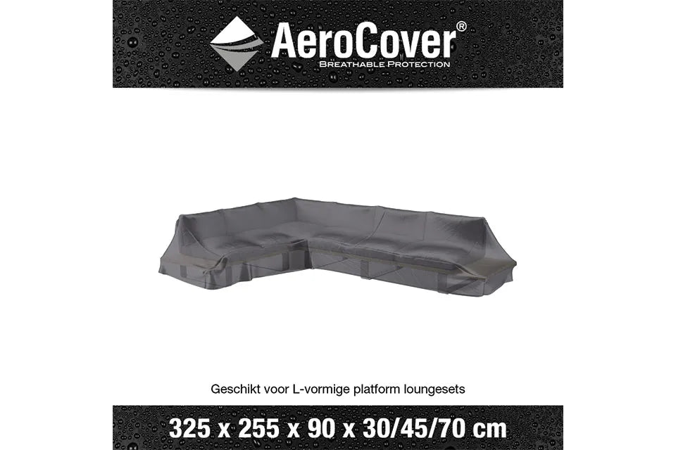 Platinum AeroCover | Loungeset Schutzhülle 325 x 255 x 90 x 30-45-70(h) | L-Form Links