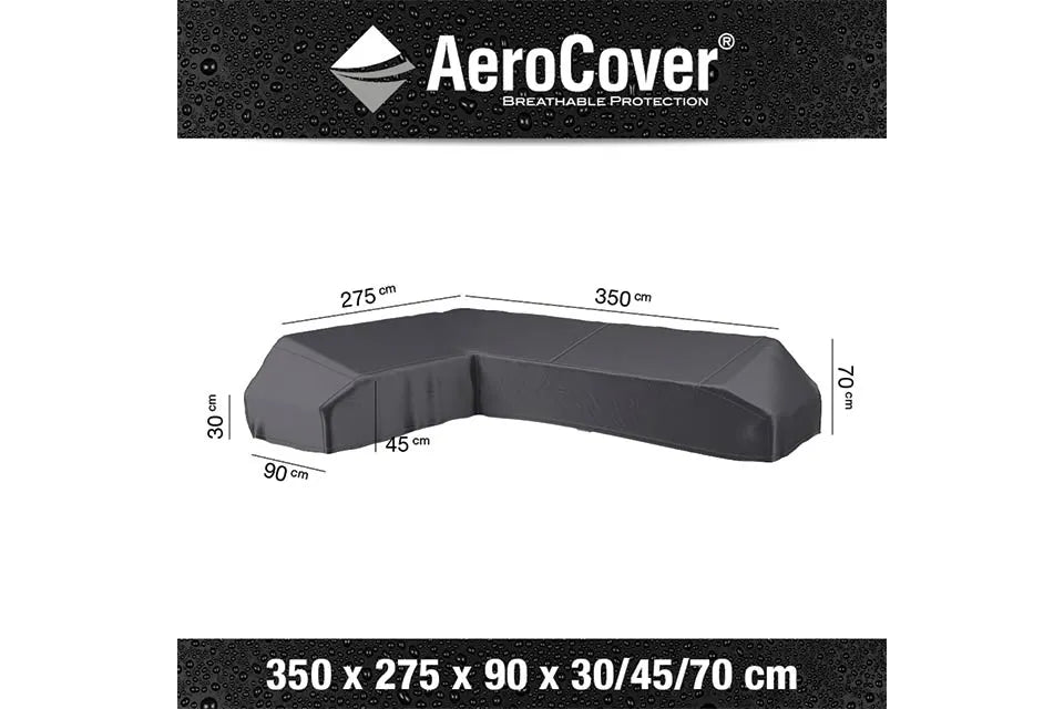 Platinum AeroCover | Loungeset Schutzhülle 350 x 275 x 90 x 30-45-70(h) | L-Plattform Links