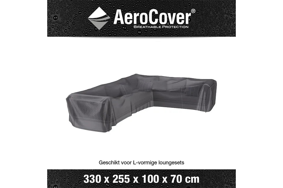 Platinum AeroCover | Loungeset Schutzhülle 330 x 255 x 100 x 70(h) | L-Form Rechts