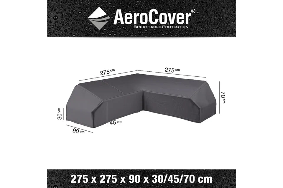 Platinum AeroCover | Loungeset-Schutzhülle 275 x 275 x 90 x 30-45-70(h) | L-Plattform