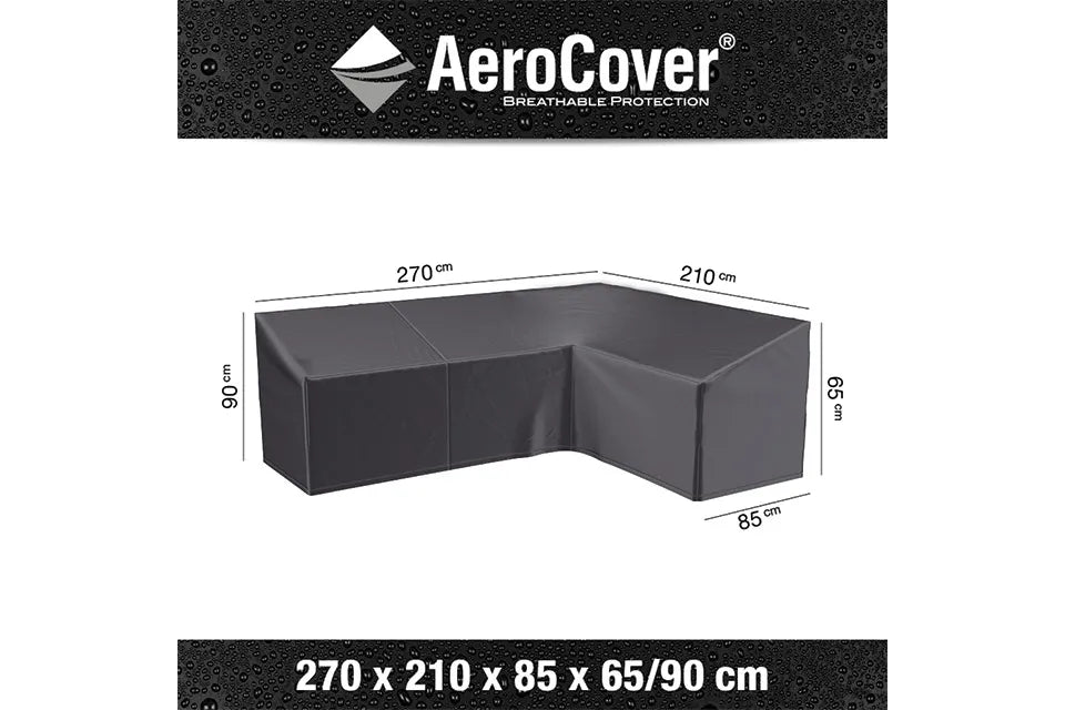 Platinum AeroCover | Loungeset-Schutzhülle 270 x 210 x 85 x 65(h) cm | L-Form Rechts