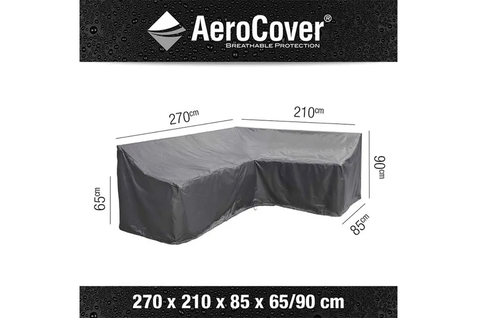 Platinum AeroCover | Loungeset-Schutzhülle 270 x 210 x 85 x 65(h) cm | L-Form Rechts