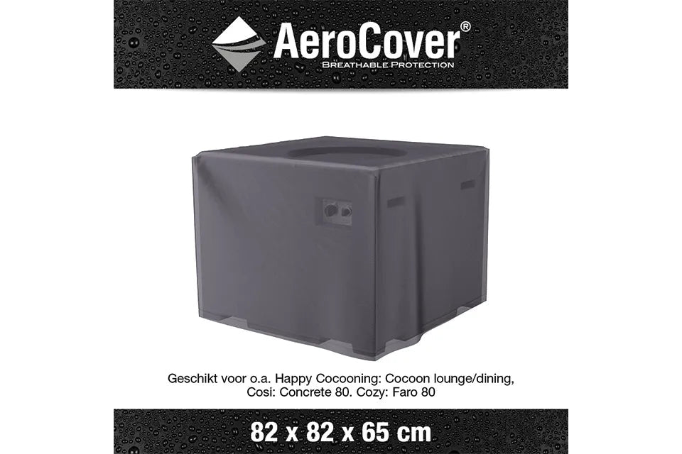 Platinum AeroCover | Feuertisch Abdeckhaube 82 x 82 x 65(h) cm