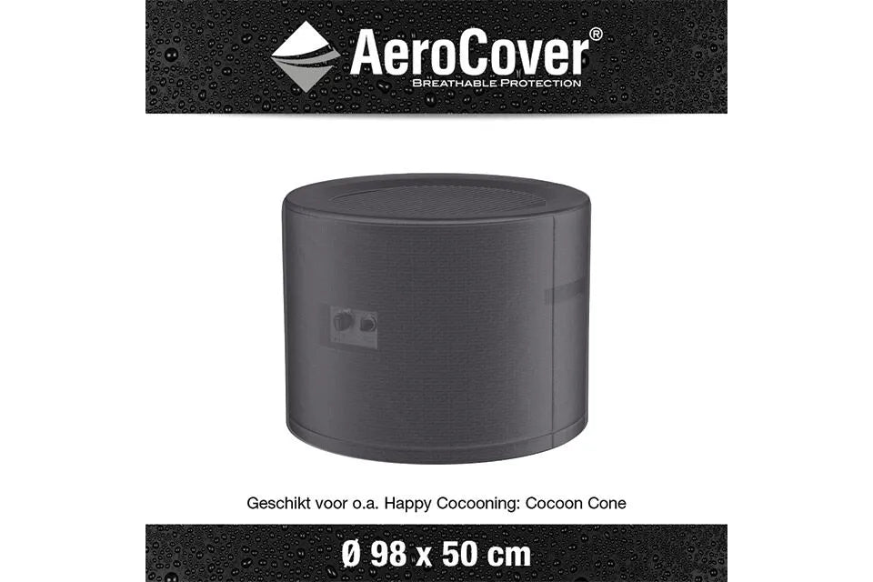Platinum AeroCover | Feuertisch Abdeckhaube Ø98 x 50(h) cm