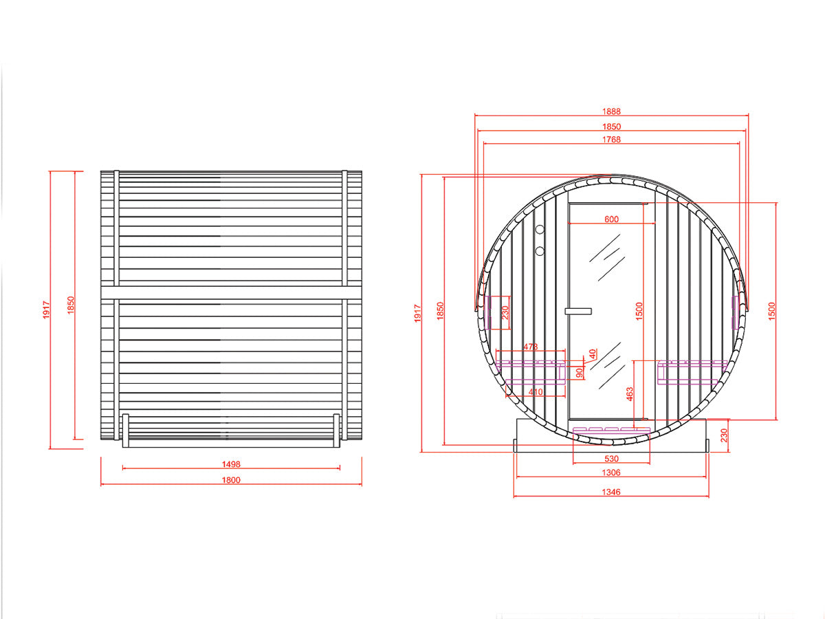 Passion | Barrel Sauna Luxury 180