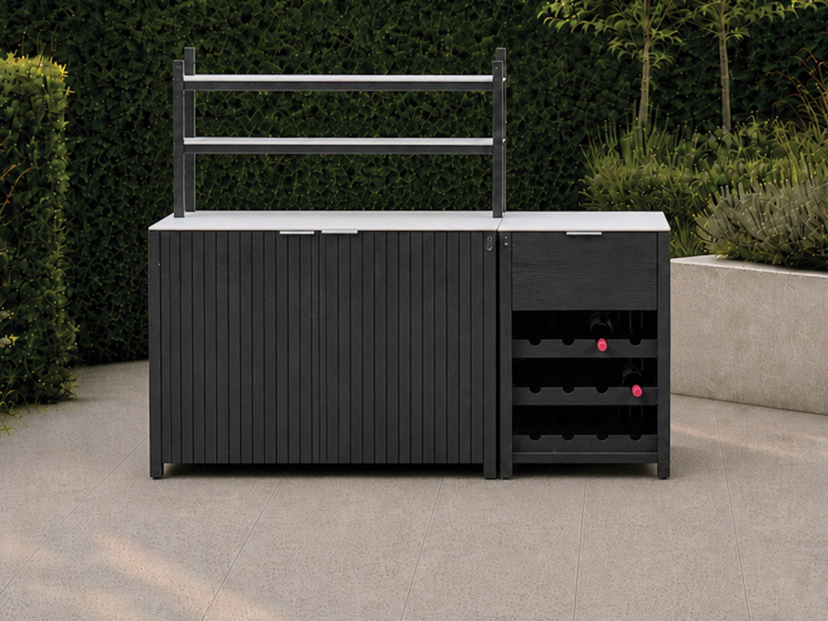 Passion Grills | Milano Außenküchen-Konfiguration 01 | Albastro Cream
