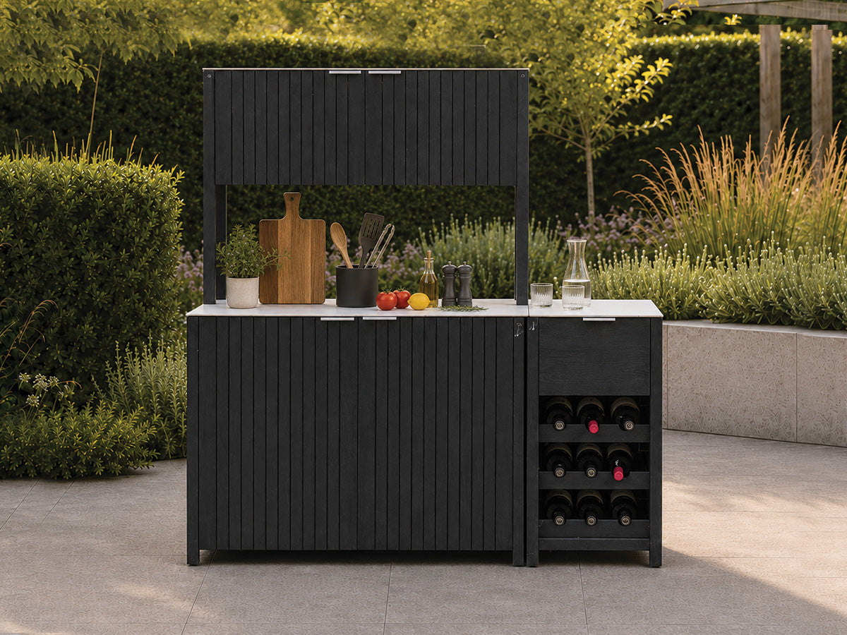 Passion Grills | Milano Außenküchen-Konfiguration 01 | Albastro Cream