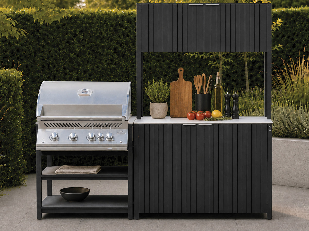 Passion Grills | Milano Außenküchen-Konfiguration 01 | Albastro Cream