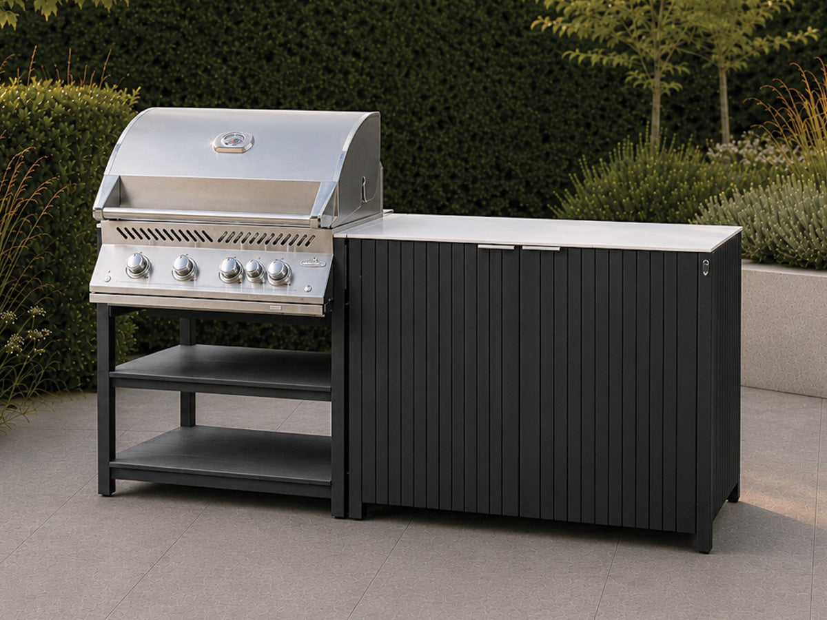 Passion Grills | Milano Außenküchen-Konfiguration 01 | Albastro Cream