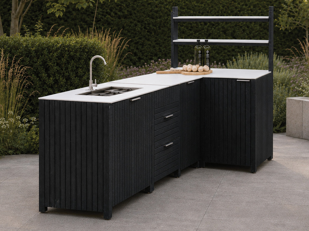 Passion Grills | Milano Außenküchen-Konfiguration 01 | Albastro Cream