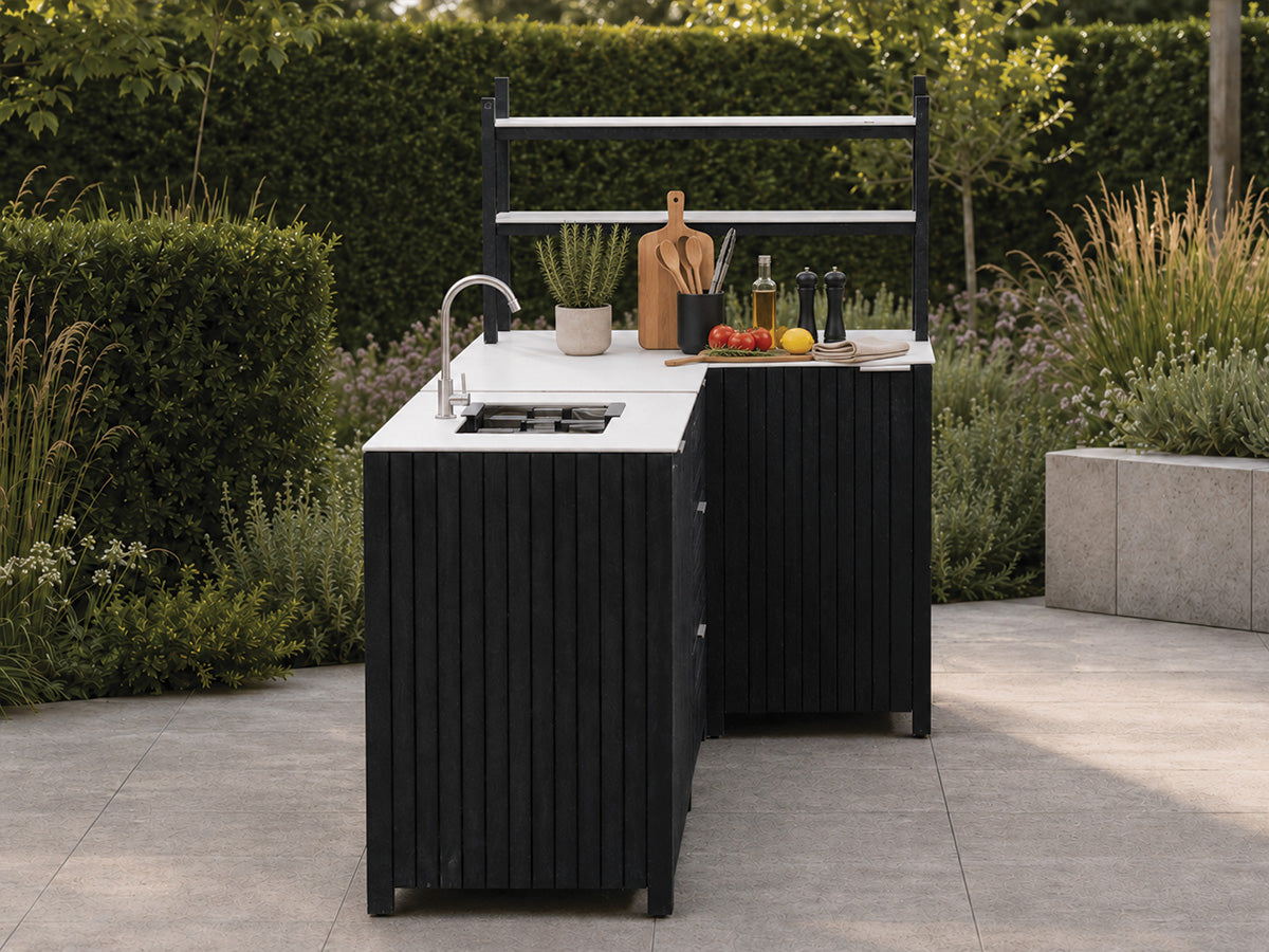Passion Grills | Milano Außenküchen-Konfiguration 01 | Albastro Cream