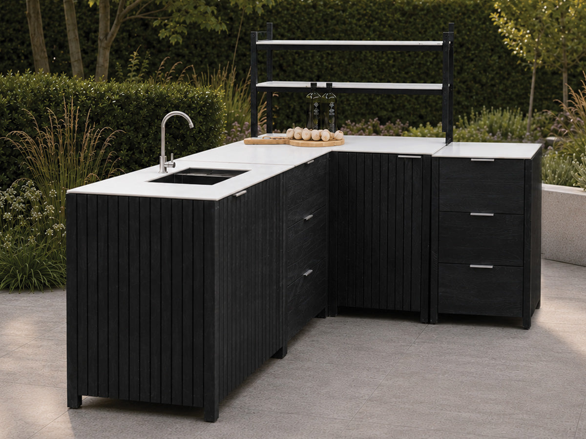 Passion Grills | Milano Außenküchen-Konfiguration 01 | Albastro Cream