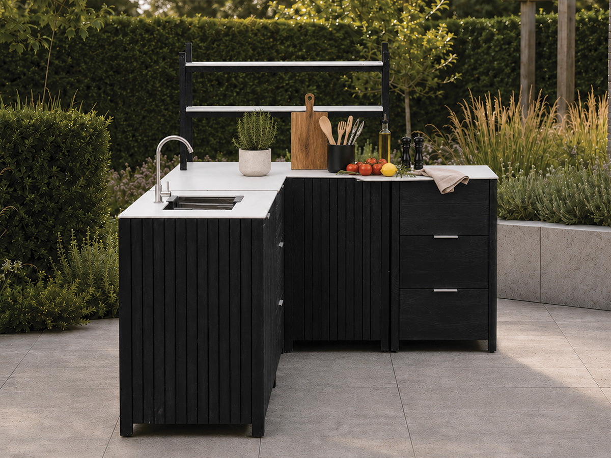 Passion Grills | Milano Außenküchen-Konfiguration 01 | Albastro Cream