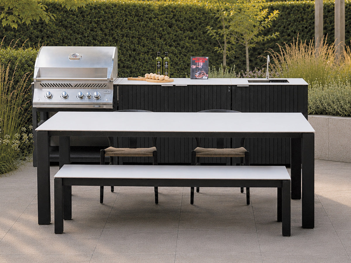 Passion Grills | Milano Außenküchen-Konfiguration 01 | Albastro Cream
