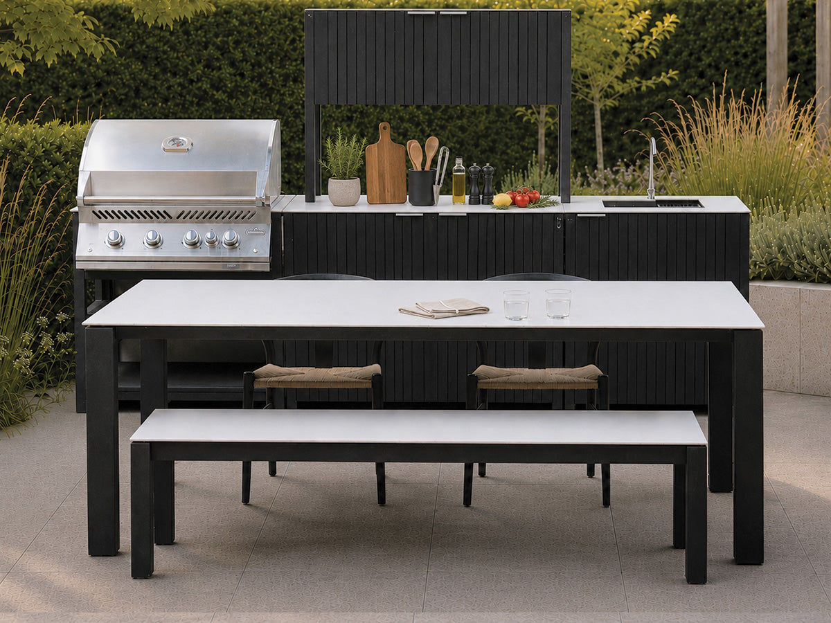 Passion Grills | Milano Außenküchen-Konfiguration 01 | Albastro Cream