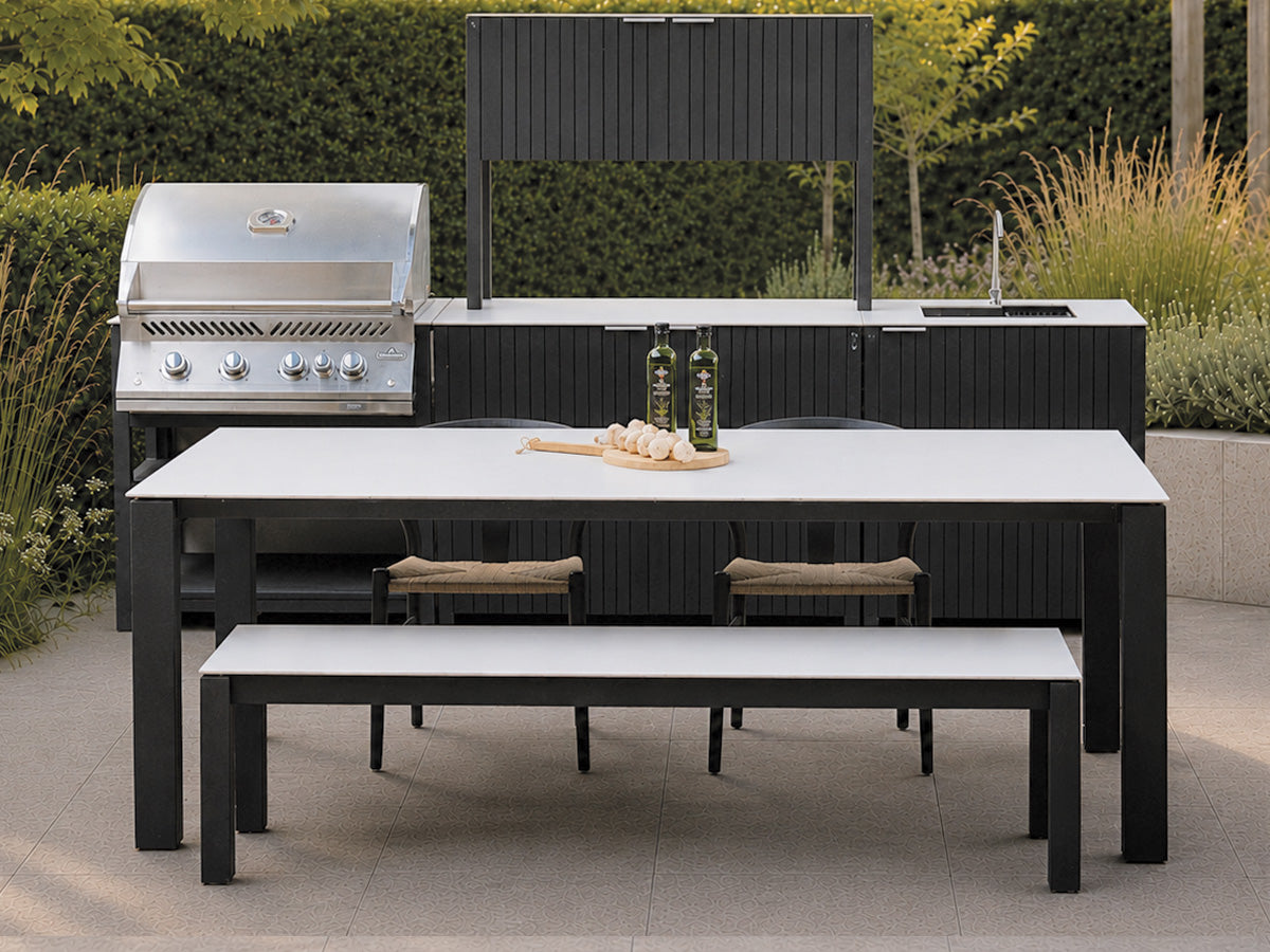 Passion Grills | Milano Außenküchen-Konfiguration 01 | Albastro Cream