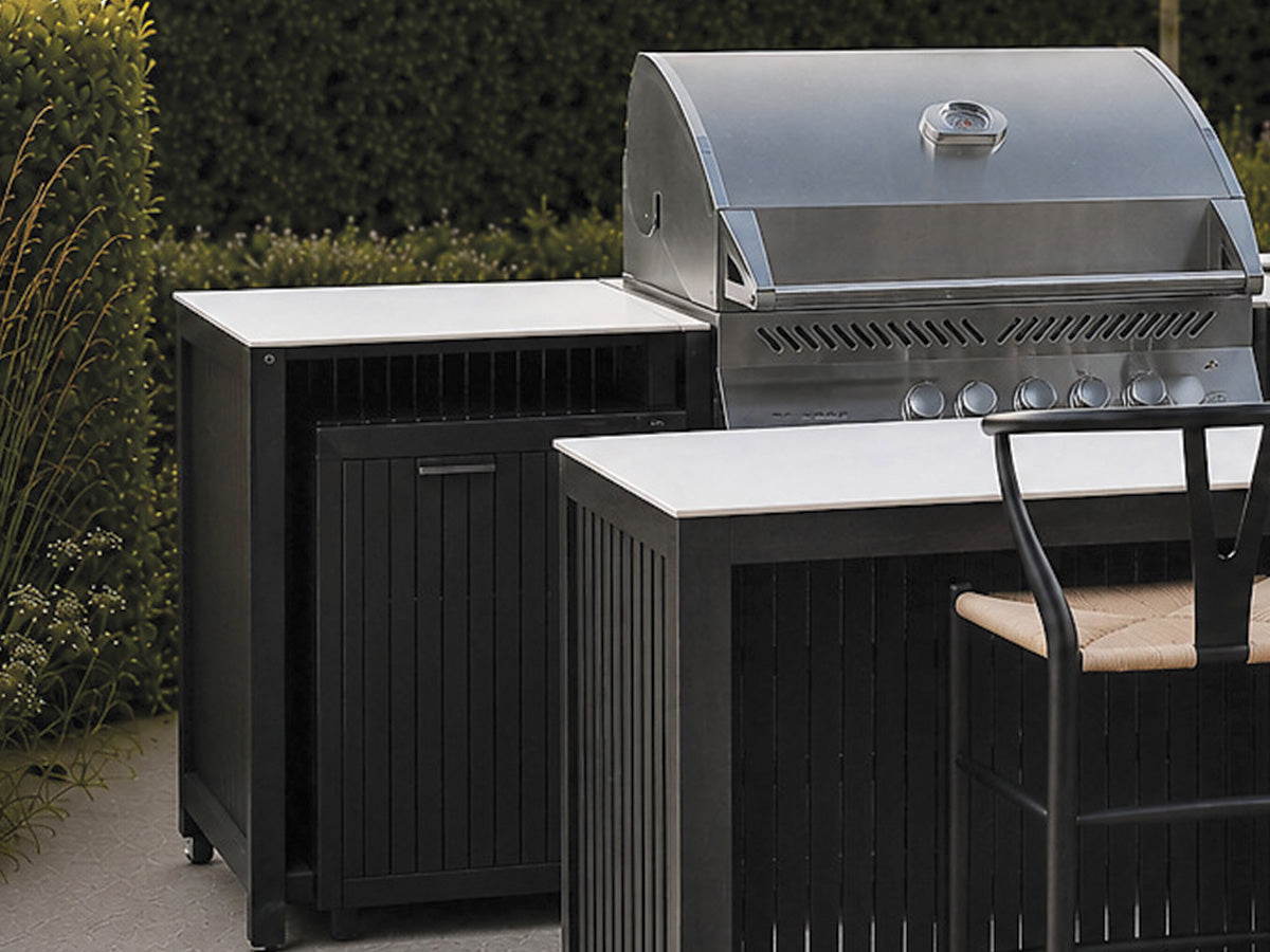 Passion Grills | Milano Außenküchen-Konfiguration 01 | Albastro Cream