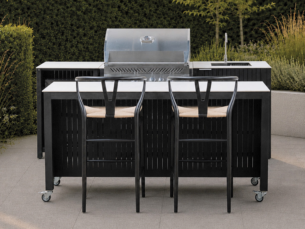 Passion Grills | Milano Außenküchen-Konfiguration 01 | Albastro Cream