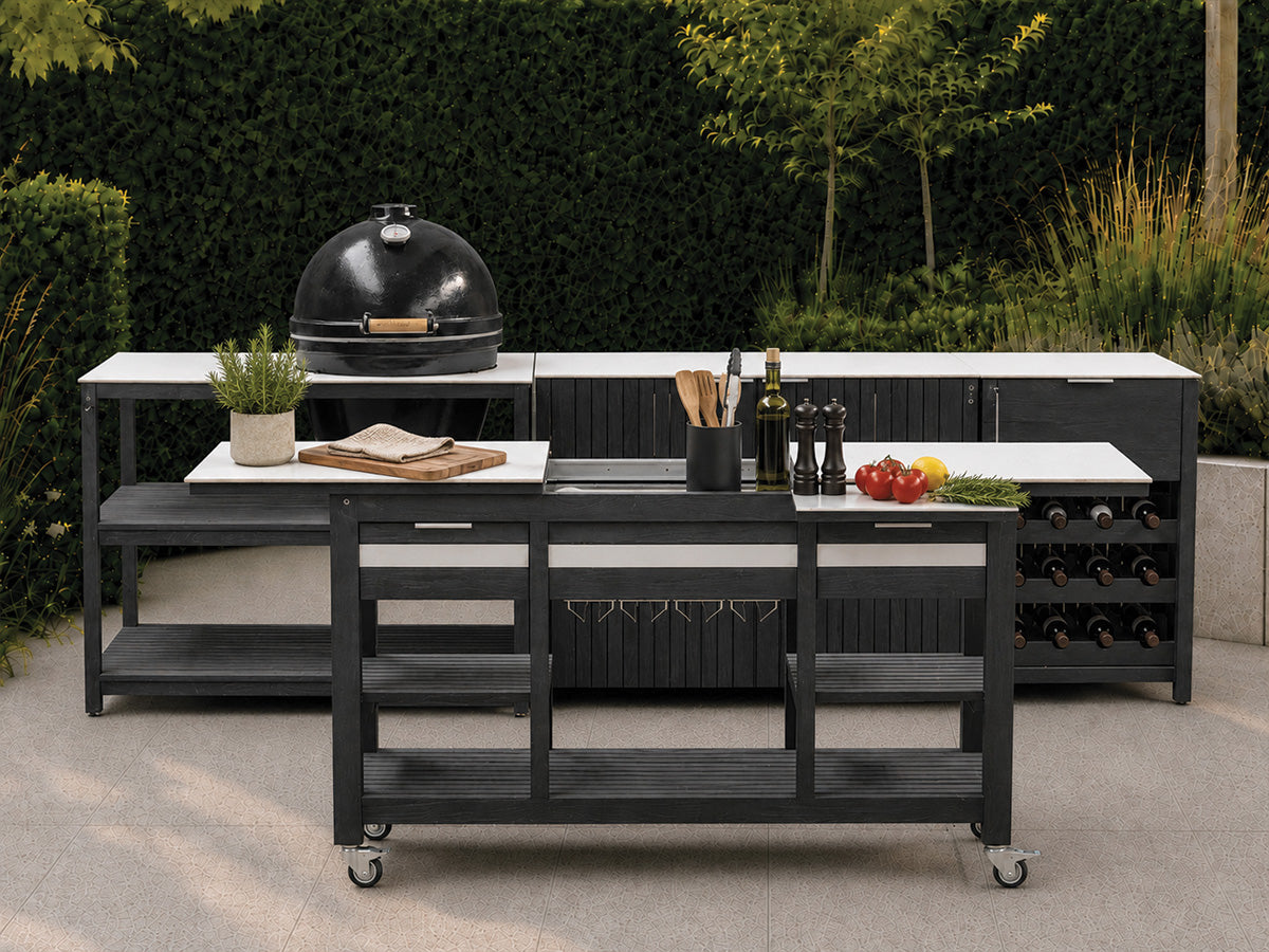Passion Grills | Milano Außenküchen-Konfiguration 01 | Albastro Cream