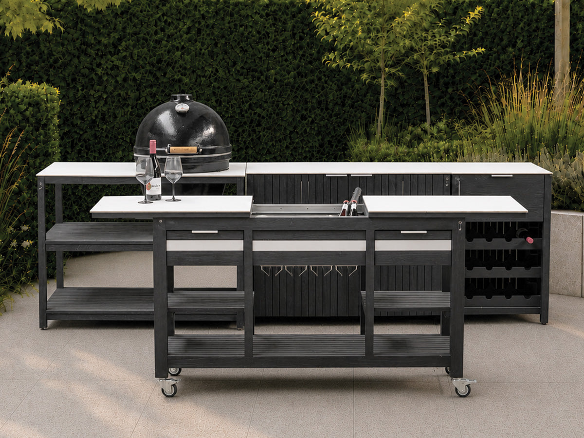 Passion Grills | Milano Außenküchen-Konfiguration 01 | Albastro Cream