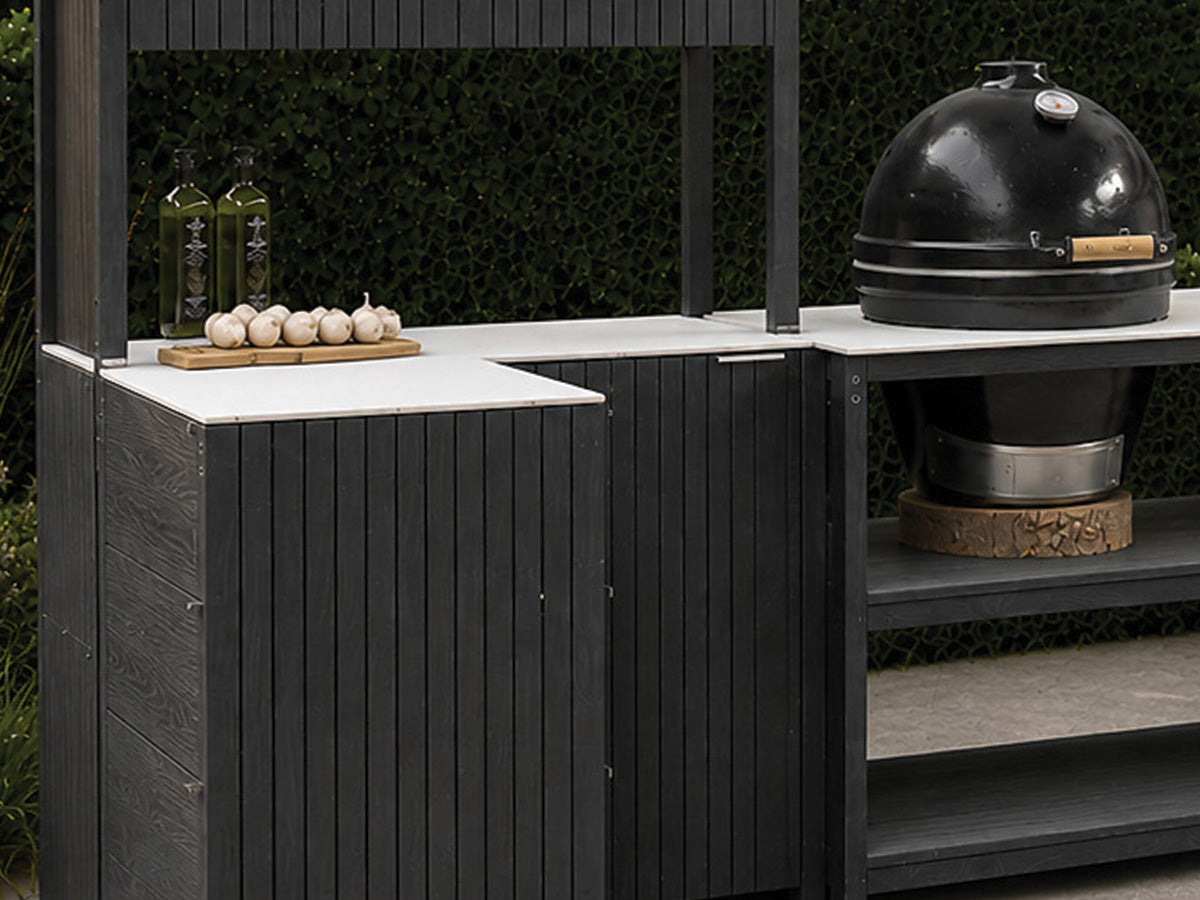 Passion Grills | Milano Außenküchen-Konfiguration 01 | Albastro Cream