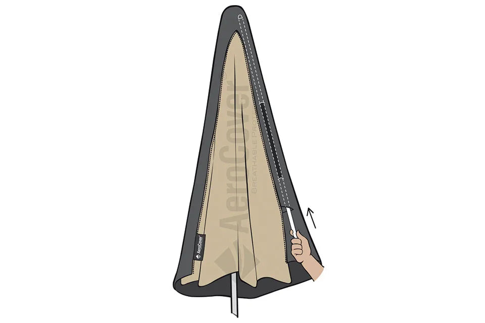 Platinum AeroCover | Ampelschirm-Schutzhülle 292(h) x 60-65 cm