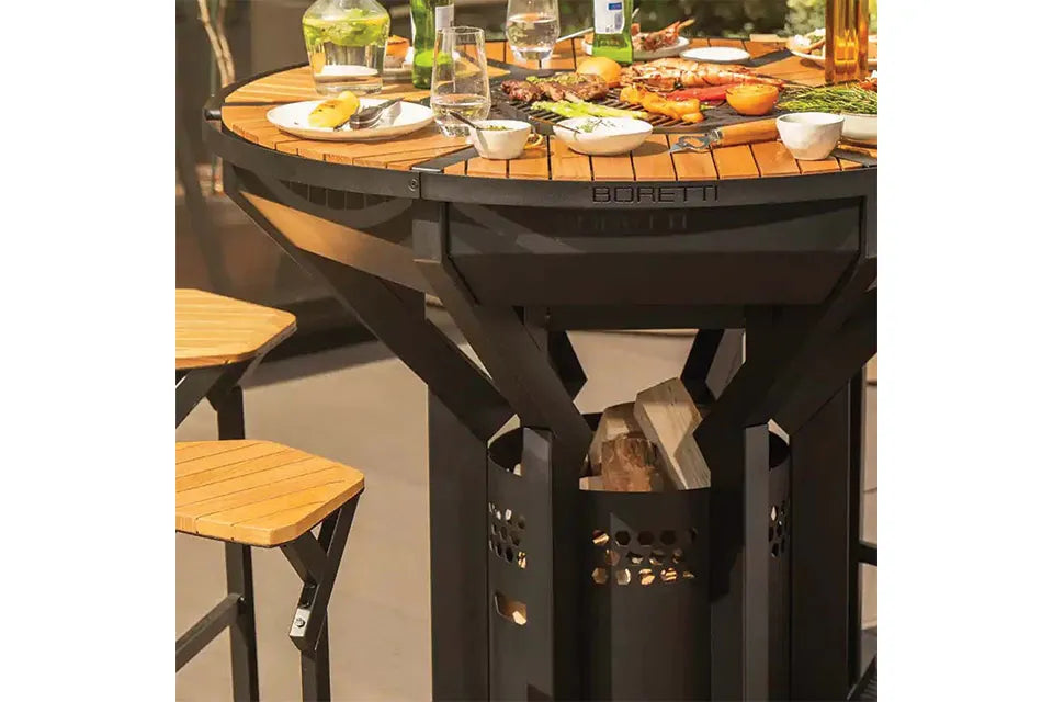 Boretti | Focolare Holzkohle-Barbecue Gartentisch