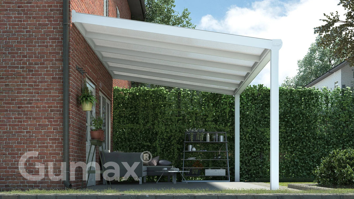 Tuinmaximaal | Poly Line Terrassenüberdachung Modern Mattweiß