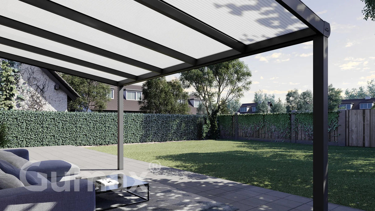 Tuinmaximaal | Poly Line Terrassenüberdachung Modern Matt Anthrazit