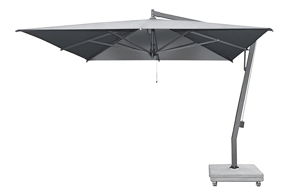 Borek | Capri Ampelschirm 350 x 350 cm Graphit| Batyline Schwarz