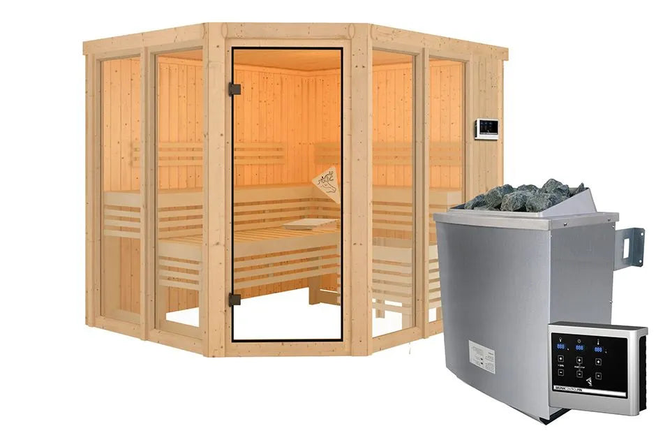 Karibu | Ainur 3 Sauna | Kachel 9 kW Externe Steuerung
