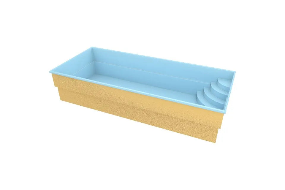 Fonteyn | Marseille Polyester Schwimmbecken 700 x 350 x 150 cm | Fertigpool