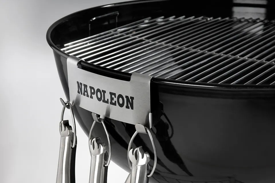Napoleon | Holzkohle-Kugelgrill | PRO-LEG Ø 57cm | Schwarz Metallic | Inkl. Hitzeschutzblech