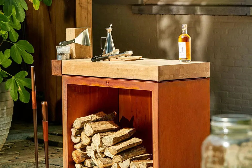 OFYR | Butcher Block Storage 90 Corten | Teakholz