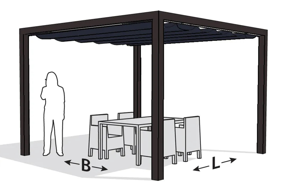 Platinum Sun & Shade | Prosail Harmonica Wasserdicht 297 x 297 cm | Grau